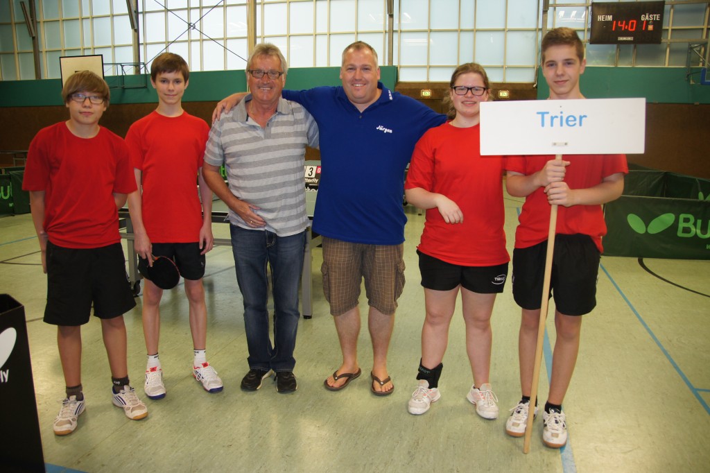 Die Trierer Delegation: Jonah Sonntag, Markus Hillen, Bernd Schlosser (ehem. Fachwart), Jürgen Braun (Fachwart), Sonja Shor und Bastian Scherer (v.l.n.r.)